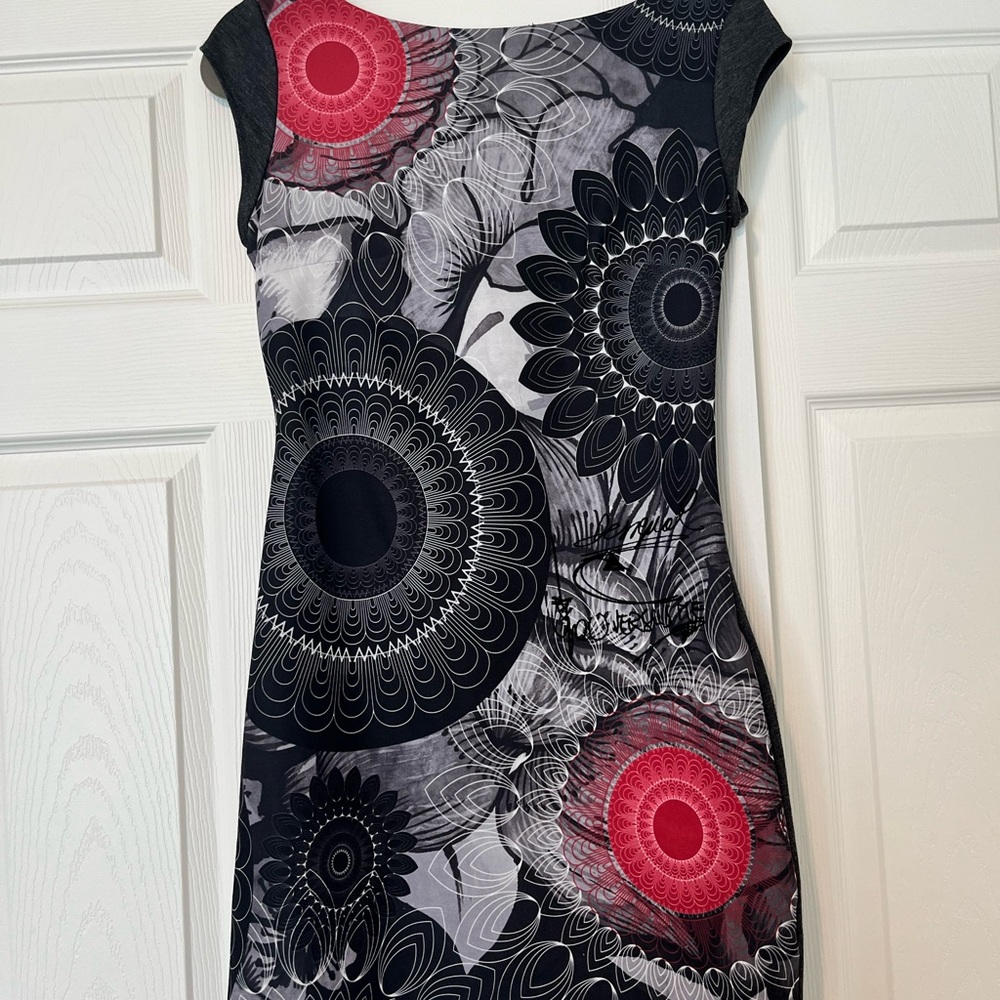 Desigual Black and Red Mini Dress